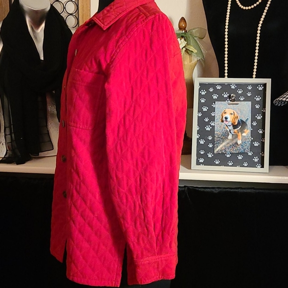 Talbots Red Quilted jacket size P(small) - Picture 4 of 10